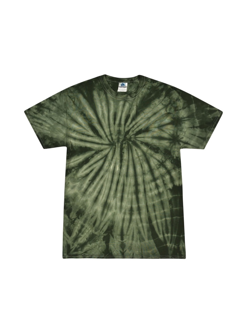 Women’s Tie Dye Green Short Sleeve T-Shirt Spider Tie-Dye Large